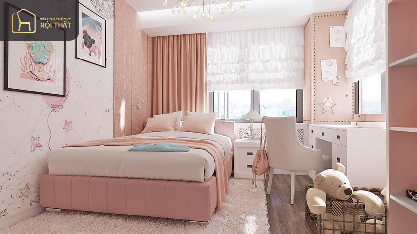 Phòng ngủ trẻ em sẽ có sự sinh động và đẹp mắt nếu sử dụng màu pastel Phòng ngủ trẻ em sẽ có sự sinh động và đẹp mắt nếu sử dụng màu pastel