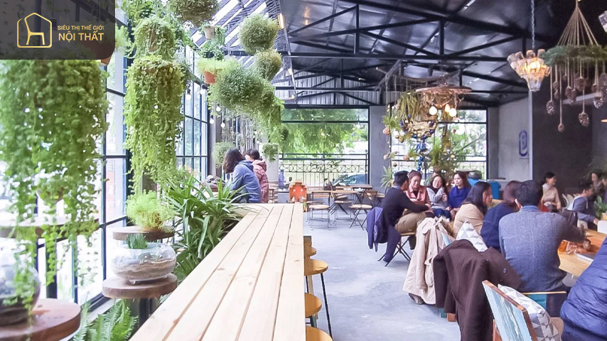 Top 6 ý tưởng thiết kế quán cafe cây xanh xu hướng 2023 9 Ấn tượng với quán cafe vườn ươm