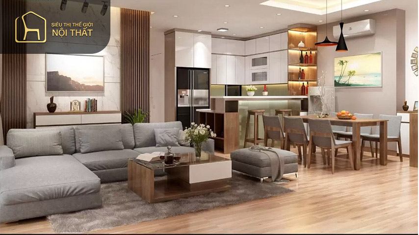 Tích hợp hệ thống thoáng khí để giúp căn phòng thông thoáng không bị ám mùi thức ăn Tích hợp hệ thống thoáng khí để giúp căn phòng thông thoáng không bị ám mùi thức ăn