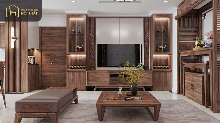 Top 15+ mẫu vách tivi phòng khách hot nhất 2023 6 Mẫu vách TIVI ngăn giữa hai phòng rất được ưa chuộng