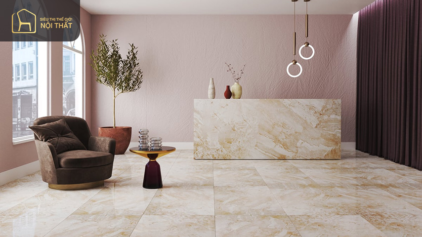 Gạch lát nền đẹp 80x80 giá tốt - Kiến tạo ngôi nhà bền đẹp 6 Sử dụng gạch lát nền vân đá làm tăng tính sang trọng cho nhà ở