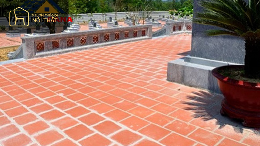 Gạch đỏ lát sân - Bảo vệ kiến trúc nhà ở bền theo thời gian 9 Gạch đỏ Đồng Tâm có độ bám tốt, phù hợp cho nội và ngoại thất