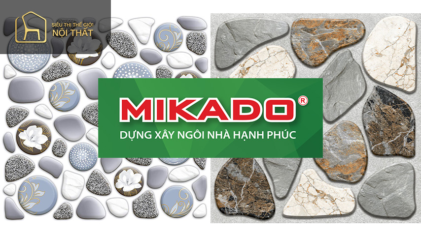 Top 5 mẫu gạch lát nhà tắm hình sỏi bán chạy nhất 2023 3 Mikado - thương hiệu gạch lát hình sỏi bán chạy nhất thị trường