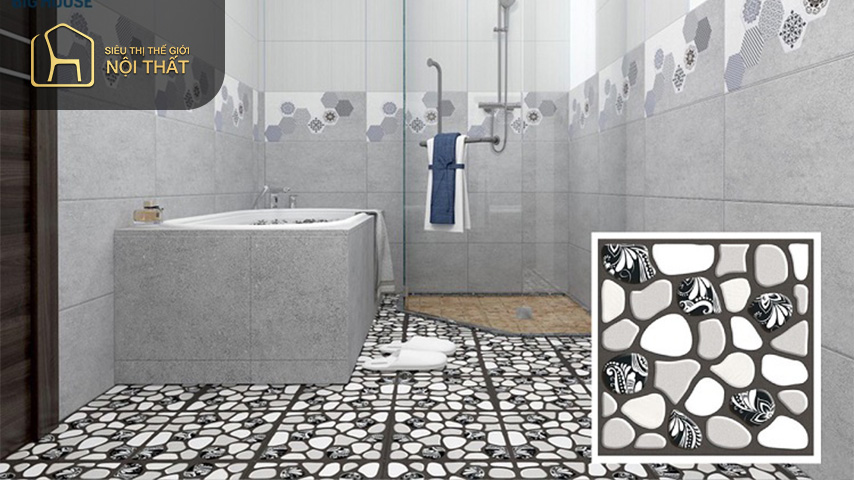 Top 5 mẫu gạch lát nhà tắm hình sỏi bán chạy nhất 2023 6 Mẫu gạch ốp nhà tắm CMC chất lượng, tính thẩm mỹ cao