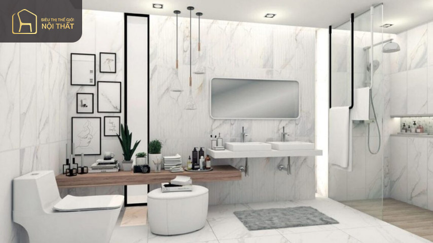 Thiết kế phòng tắm tân cổ điển cần quan tâm đến những yếu tố quan trọng nào? 1 Nhà tắm tân cổ điển đang là xu hướng trong thiết kế phòng tắm