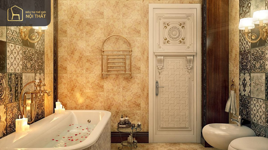 Thiết kế phòng tắm tân cổ điển cần quan tâm đến những yếu tố quan trọng nào? 5 Ánh sáng trong phòng tắm tạo nên sự lung linh cho nhà tắm mang đến cảm giác nghệ thuật cho gia chủ