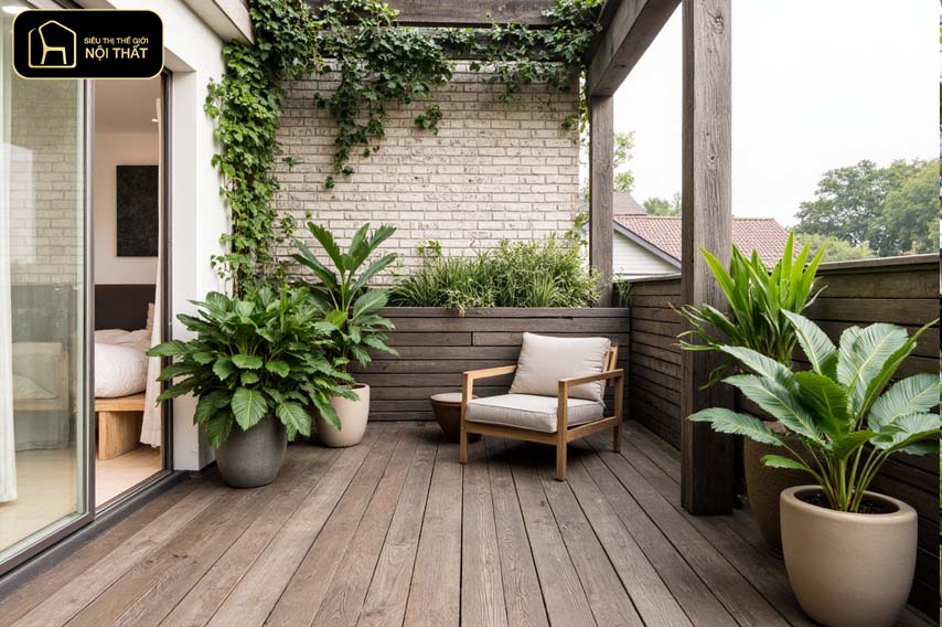 vườn trên sân thượng nhỏ