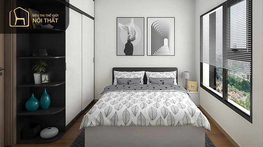 Thiết kế phòng ngủ diện tích 9m2 cho vợ chồng với cách bài trí xinh xắn, gọn gàng, chú trọng lấy sáng và gió giúp căn phòng thêm thông thoáng Thiết kế phòng ngủ diện tích 9m2 cho vợ chồng với cách bài trí xinh xắn, gọn gàng, chú trọng lấy sáng và gió giúp căn phòng thêm thông thoáng