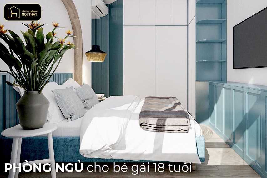 phòng ngủ cho bé gái 18 tuổi