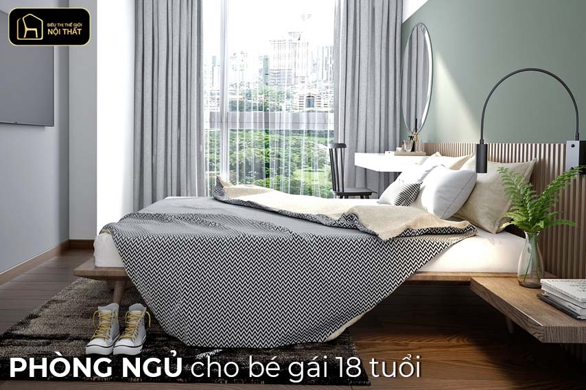 phòng ngủ cho bé gái 18 tuổi