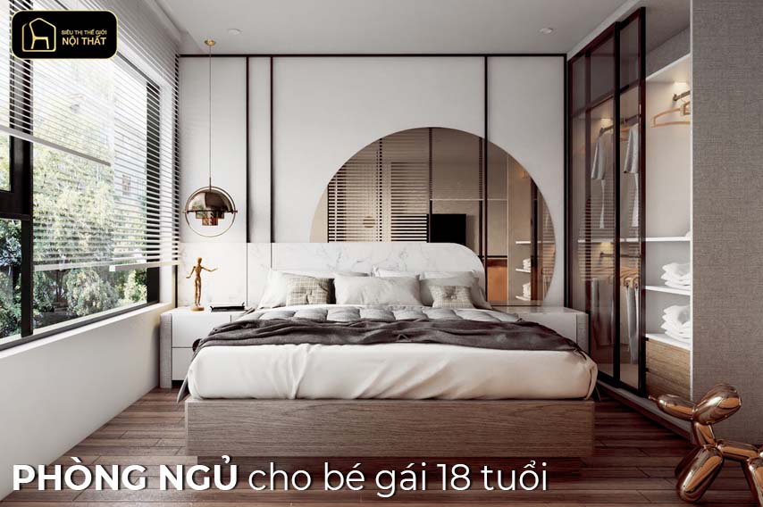 phòng ngủ cho bé gái 18 tuổi
