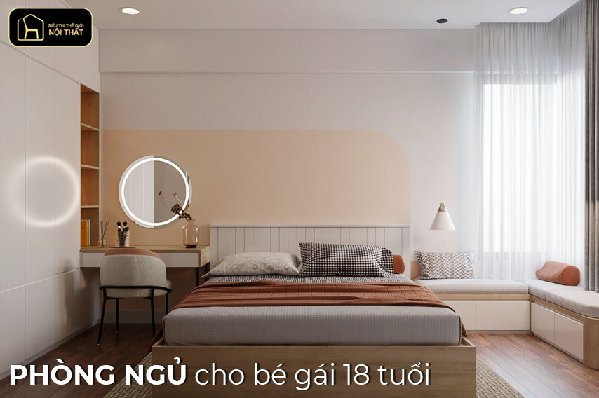 phòng ngủ cho bé gái 18 tuổi