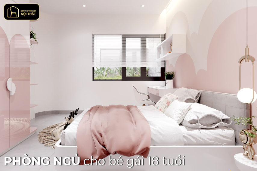 phòng ngủ cho bé gái 18 tuổi