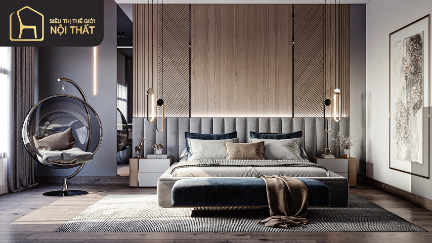 Để thiết kế phòng ngủ dành cho nam mang vẻ đẹp nam tính, gia chủ có thể phối màu sơn sao cho phù hợp