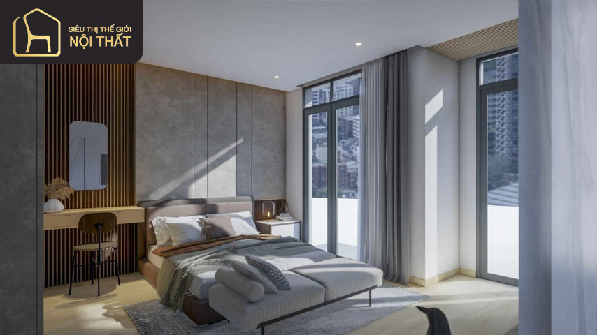 Mẫu phòng ngủ đơn giản cho nam phong cách Bắc Âu đem đến sự tiện nghi, tinh tế