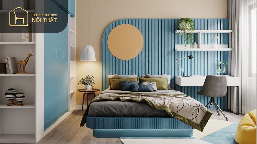 30+ Mẫu thiết kế phòng ngủ 20m2 đẹp, hiện đại, độc đáo 2023 10 Phòng ngủ của các bé trai cần thể hiện được sự nam tính, thể hiện cá tính riêng của từng bé