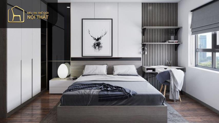 30+ Mẫu thiết kế phòng ngủ 20m2 đẹp, hiện đại, độc đáo 2023 14 Phòng ngủ nhỏ phong cách tối giản 20m2 hiện đang rất được ưa chuộng