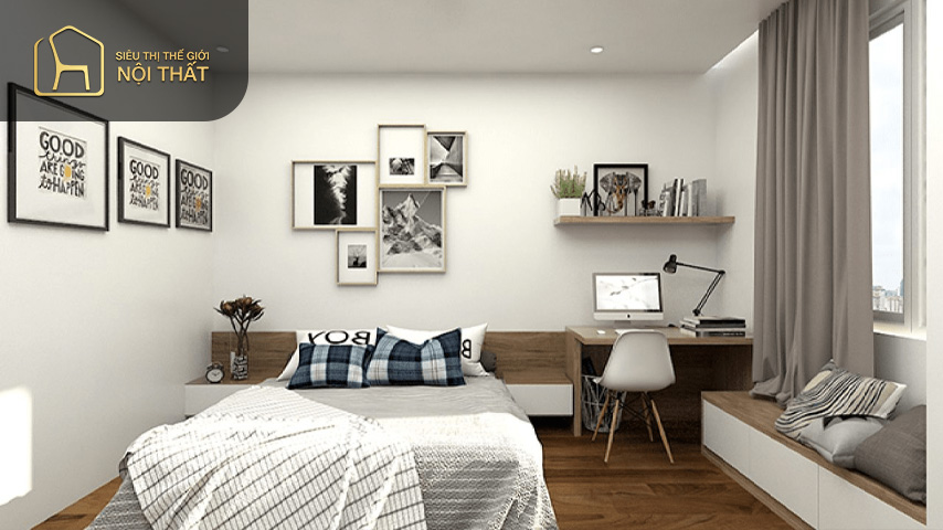 30+ Mẫu thiết kế phòng ngủ 20m2 đẹp, hiện đại, độc đáo 2023 4 Các phương án thiết kế phòng ngủ đẹp 20m2 phù hợp với đối tượng sử dụng