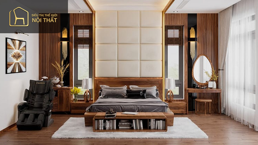 30+ Mẫu thiết kế phòng ngủ 20m2 đẹp, hiện đại, độc đáo 2023 8 Mẫu phòng ngủ 20m2 thiết kế theo phong cách sang trọng đem đến không gian sống đẳng cấp