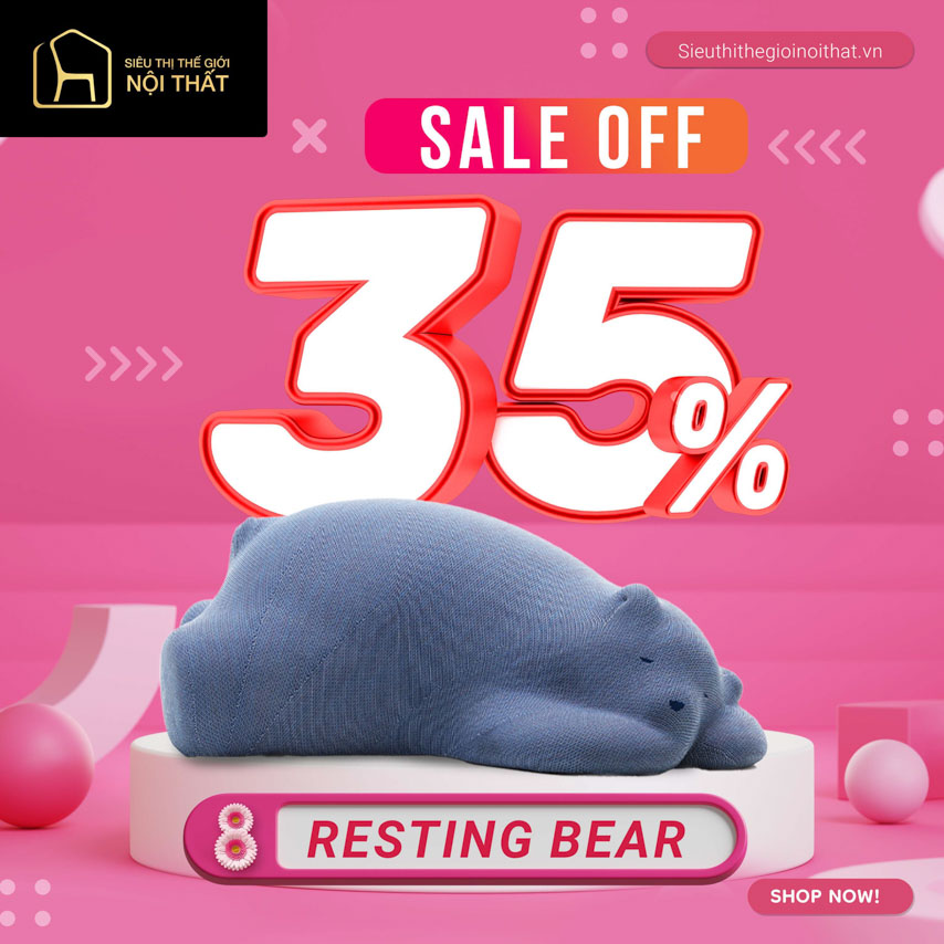 8/3 Ngày của “nàng” - Tặng ngàn ưu đãi 3 Resting Bear êm ái