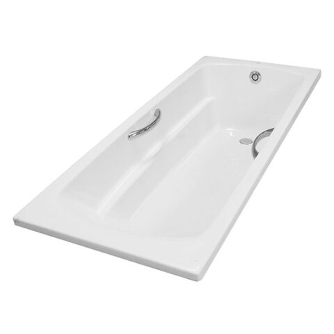 Bồn tắm nhựa có tay vịn, không yếm