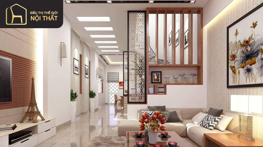 Bố trí vách ngăn cầu thang tạo điểm nhấn cho không gian sống Bố trí vách ngăn cầu thang tạo điểm nhấn cho không gian sống