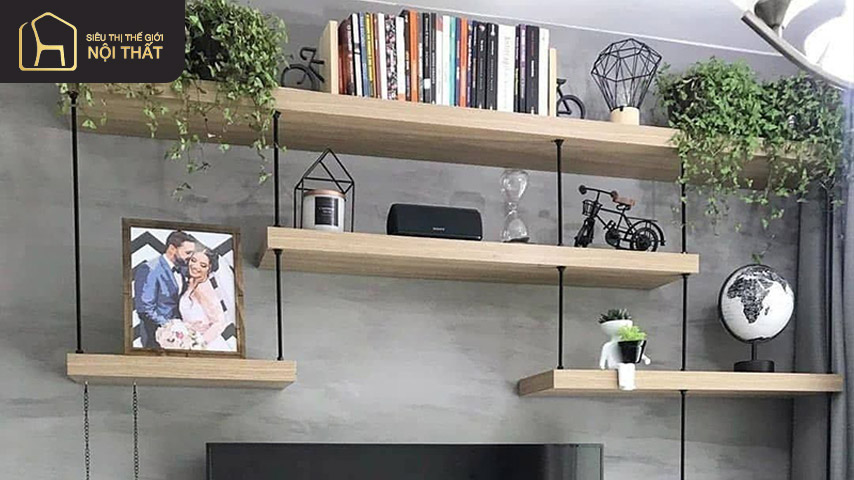Kệ gỗ treo tường là giải pháp tiết kiệm không gian hiệu quả Kệ gỗ treo tường là giải pháp tiết kiệm không gian hiệu quả