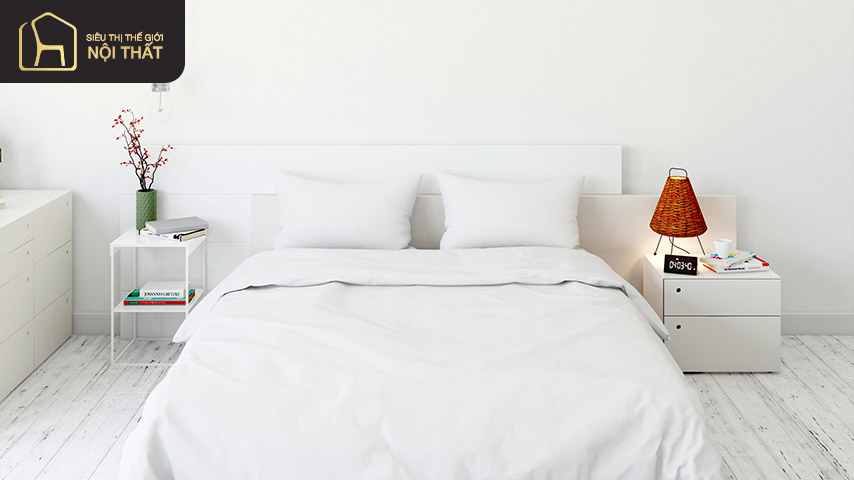 Thiết kế phòng ngủ đẹp cho nữ màu trắng nổi bật 1 Ý nghĩa phòng ngủ màu trắng