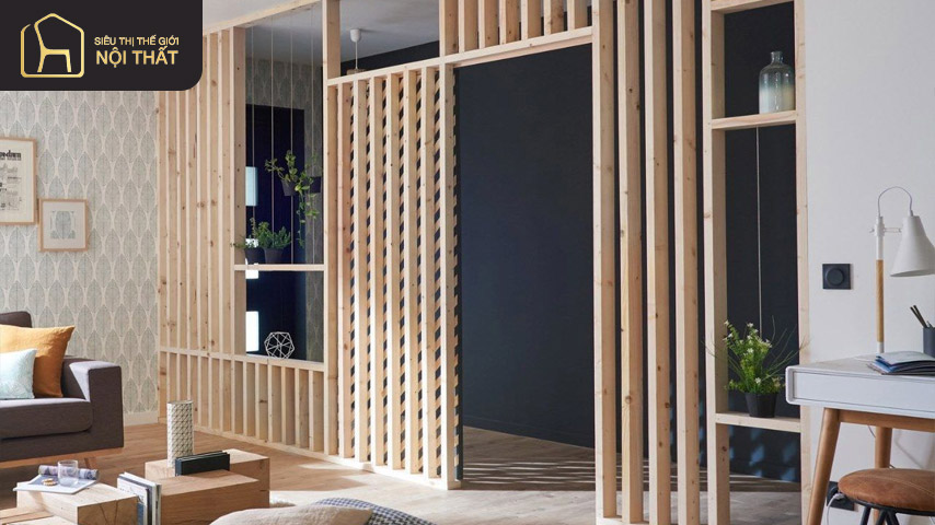 Top những mẫu vách lam phòng khách đẹp 2023 4 Vách lam phòng khách bằng gỗ mang lại tính thẩm mỹ và kỹ thuật cao cho căn nhà