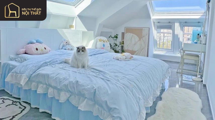 Những mẫu thiết kế phòng ngủ đẹp cho nữ màu trắng phù hợp xu hướng hiện nay 6 Những mẫu thiết kế phòng ngủ đẹp cho nữ màu trắng phù hợp xu hướng hiện nay