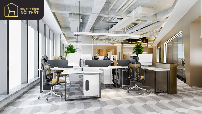 thiết kế văn phòng không gian mở