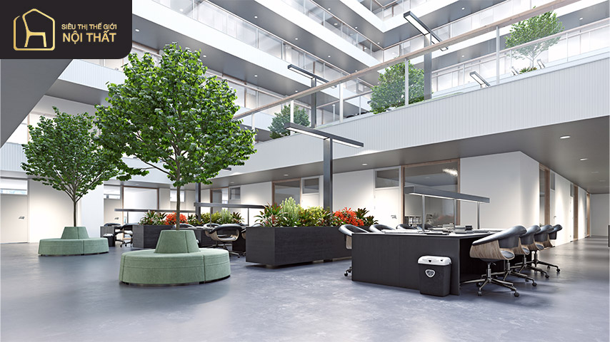 thiết kế văn phòng không gian mở