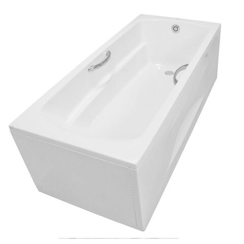 Bồn tắm nhựa có tay vịn và yếm