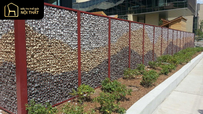 Hàng rào đẹp cho nhà cấp 4 bằng đá Hàng rào đẹp cho nhà cấp 4 bằng đá