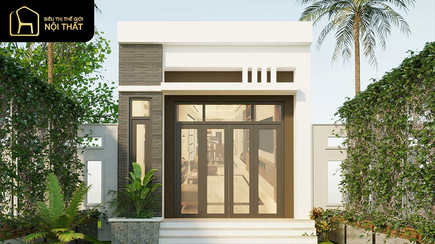 Mẫu nhà mặt tiền cấp 4 đẹp hiện đại Mẫu nhà mặt tiền cấp 4 đẹp hiện đại