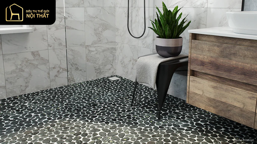 Tổng hợp những mẫu gạch lát nhà tắm chống trơn hot nhất năm 2023 9 Gạch chống trơn giả sỏi