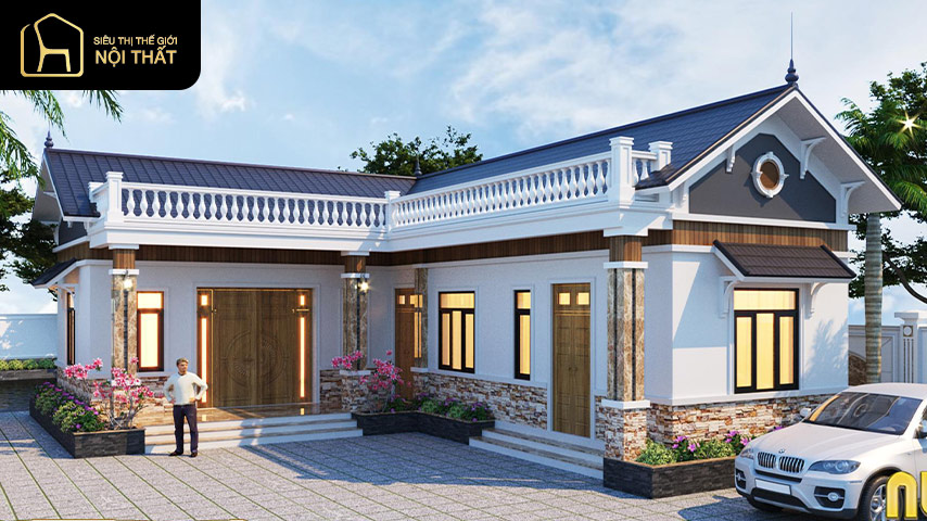 Mẫu nhà cấp 4 chữ L 3 phòng ngủ được yêu thích 2 Mẫu nhà cấp 4 chữ L 3 phòng ngủ được yêu thích