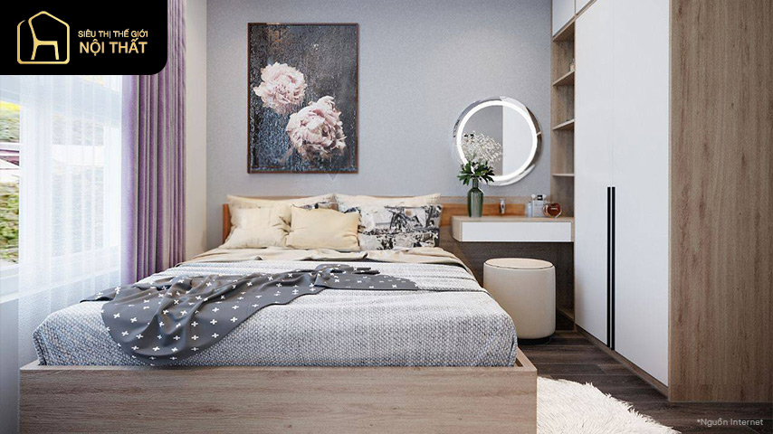 Một bức tranh đơn giản mang tông cùng màu với màu của căn phòng sẽ khiến mọi thứ trở nên hòa hợp Một bức tranh đơn giản mang tông cùng màu với màu của căn phòng sẽ khiến mọi thứ trở nên hòa hợp