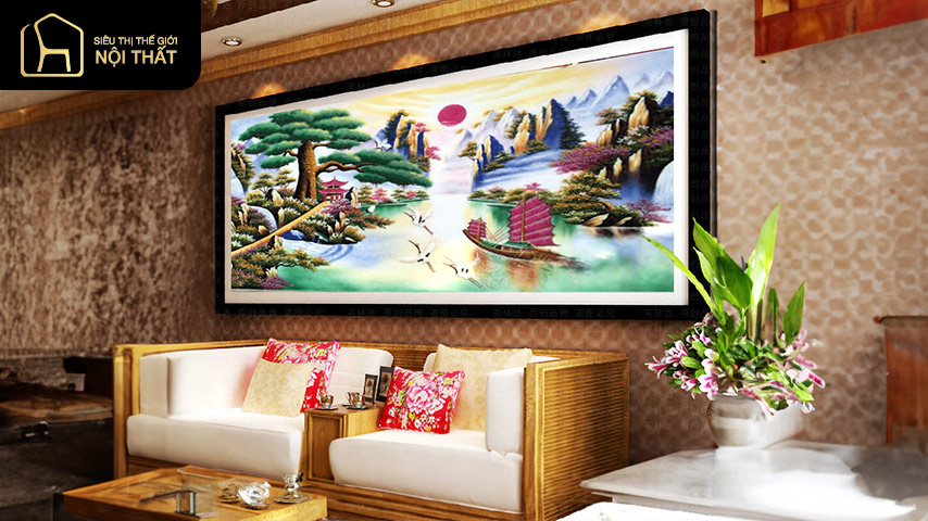 tranh phong thủy phòng khách tranh phong thủy phòng khách