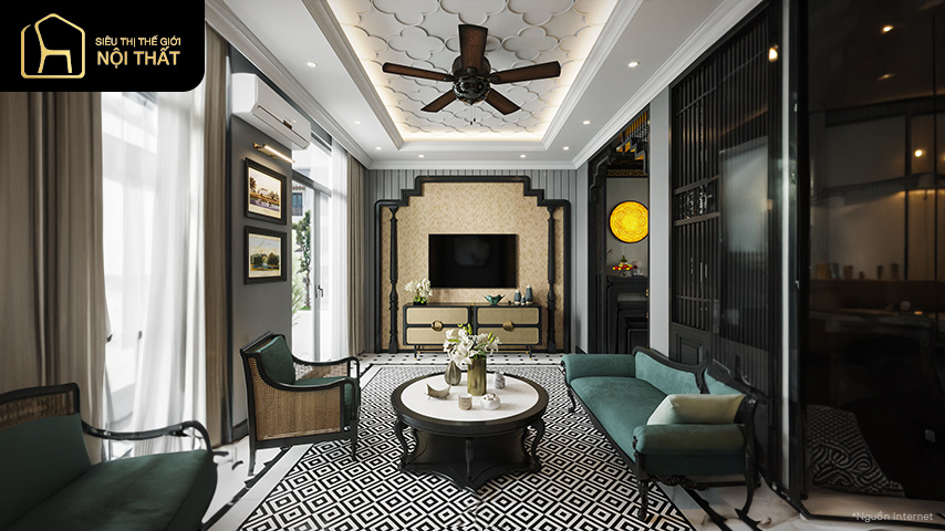 thiết kế phòng khách phong cách indochine thiết kế phòng khách phong cách indochine
