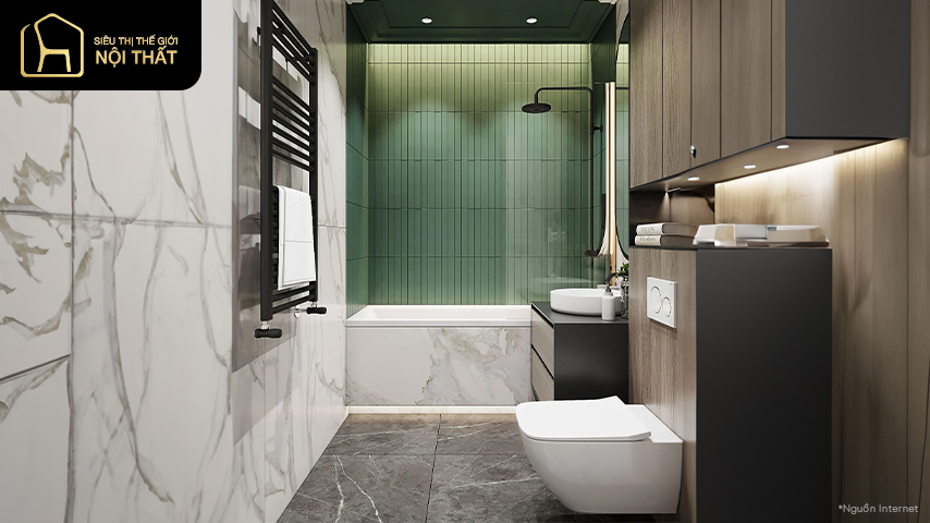 Mẫu thiết kế phòng tắm 6m2 tiện nghi, tối ưu diện tích 5 Mẫu thiết kế phòng tắm 6m2 tiện nghi, tối ưu diện tích