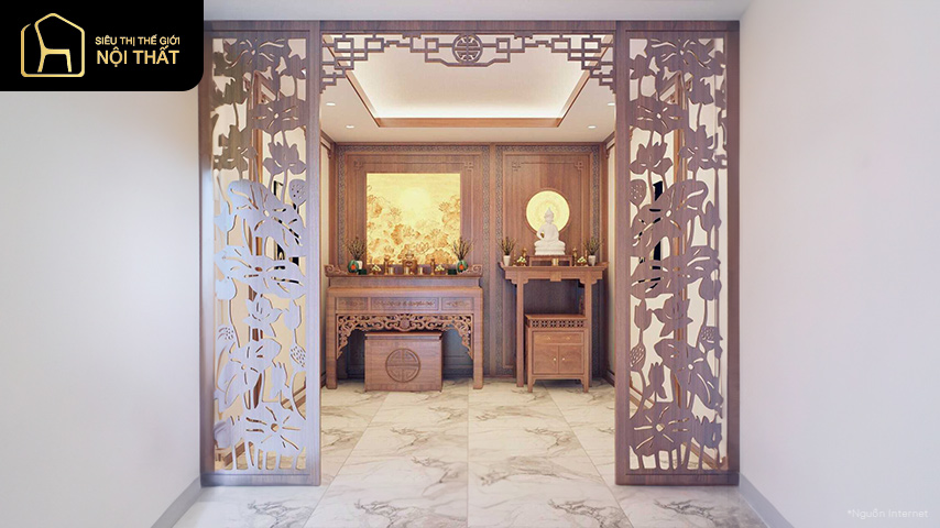 vách ngăn phòng thờ