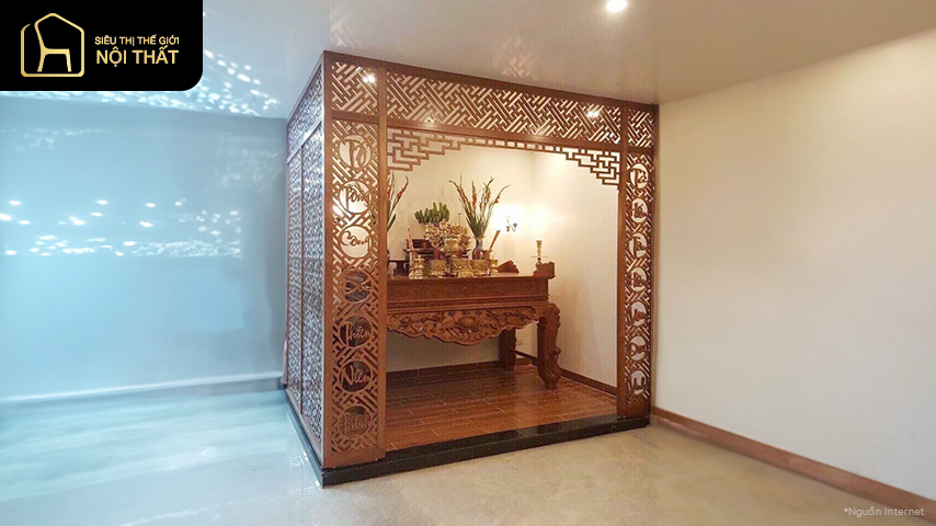 vách ngăn phòng thờ