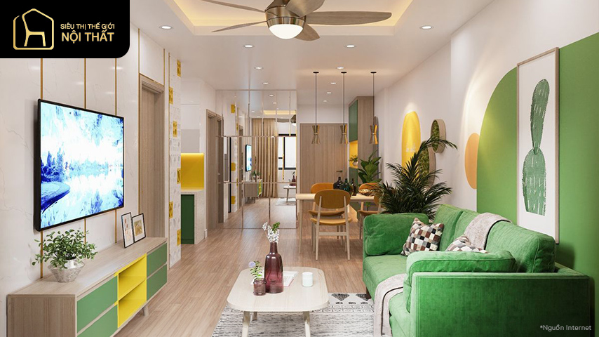 3 cách thiết kế nội thất căn hộ nhỏ (chỉ 50m2) tiết kiệm mà đẹp 8 3 cách thiết kế nội thất căn hộ nhỏ (chỉ 50m2) tiết kiệm mà đẹp