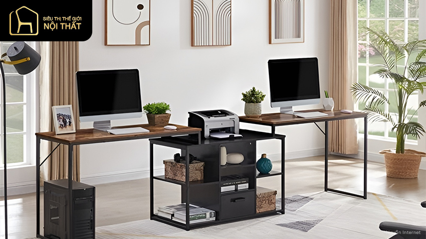 10+ mẫu thiết kế phòng làm việc cho 2 người đầy cảm hứng 9 Thiết kế phòng làm việc 2 người (6)