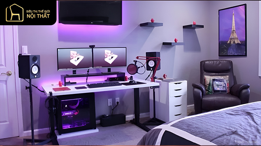 10+ mẫu thiết kế phòng làm việc cho streamer gợi mở ý tưởng 14 Thiết kế phòng làm việc streamer (14)