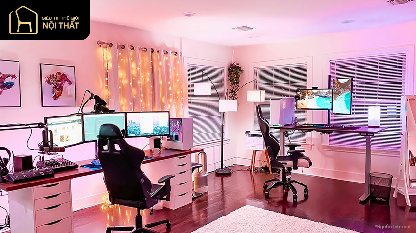 10+ mẫu thiết kế phòng làm việc cho streamer gợi mở ý tưởng 2 thiết kế phòng làm việc streamer (4)