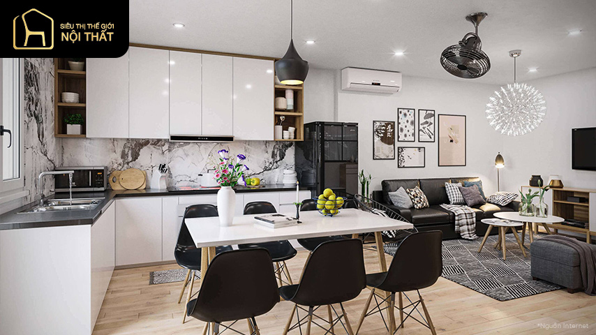 Cách thiết kế nội thất chung cư 70m2 đẹp ấn tượng 11 Cách thiết kế nội thất chung cư 70m2 đẹp ấn tượng