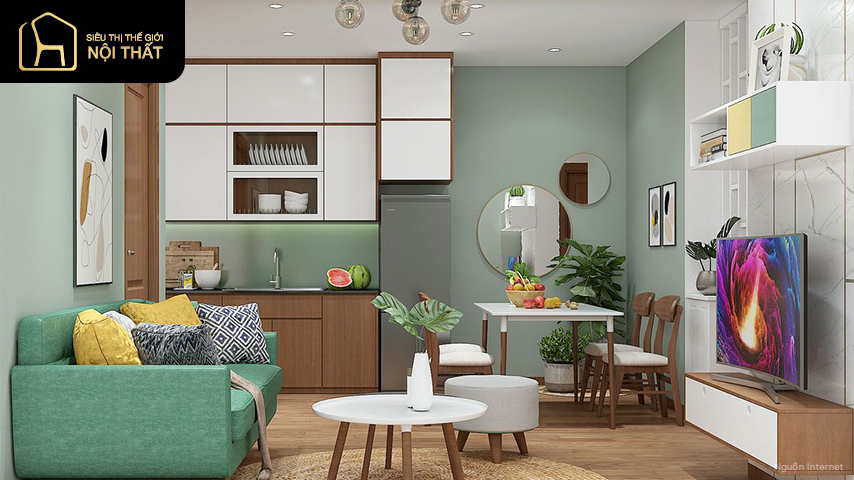 Cách thiết kế nội thất chung cư 70m2 đẹp ấn tượng 2 Cách thiết kế nội thất chung cư 70m2 đẹp ấn tượng
