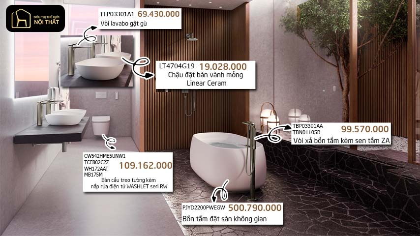 Combo thiết bị vệ sinh TOTO